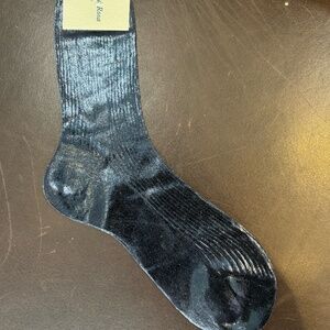 Maria La Rosa Laminated Socks in Navy